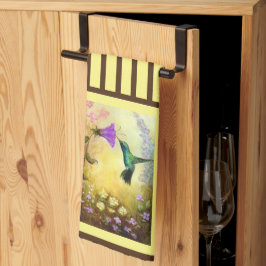 Gult och Brown Hummingbird Kitchen Towel Kökshandduk
