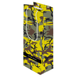 Gult och brun kamouflage Ditt namn anpassar sig