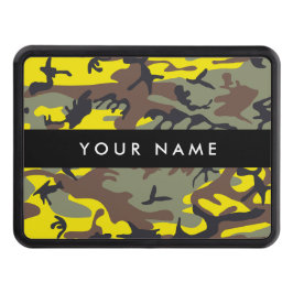 Gult och brun kamouflage Ditt namn anpassar sig Dragkroksskydd
