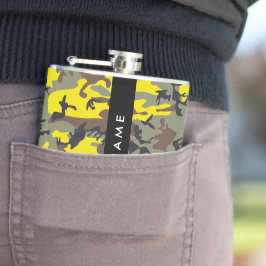 Gult och brun kamouflage Ditt namn anpassar sig Fickplunta