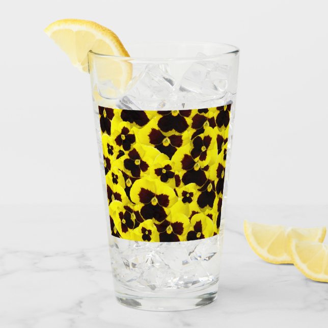 Gult och brunkolskluster, dricksglas glaskopp (Framsida Ice)