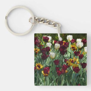 Gult- och färgtulpanfärgad Blommigt