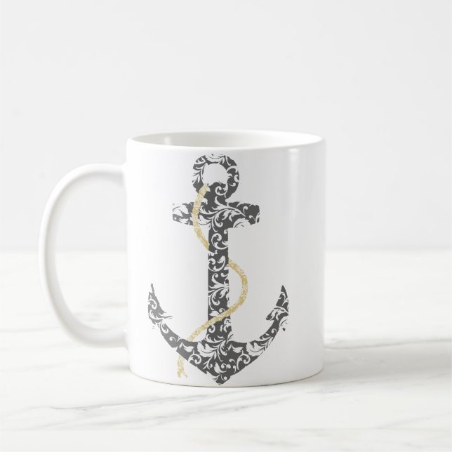 Gult- och Grått-ankarbäcken Kaffemugg (Vänster)