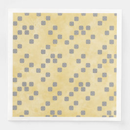 Gult och Grått Contemporary Polka dots Mönster Pappersservett