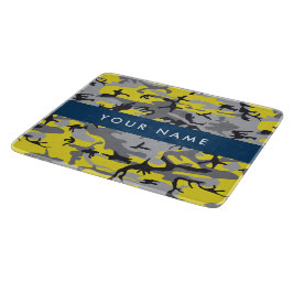 Gult och Grått-kamouflage Ditt namn anpassar sig