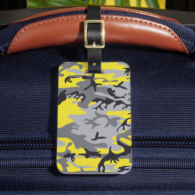 Gult- och Grått-kamouflage, militär, armé Bagagebricka (Framsida Insitu 2)