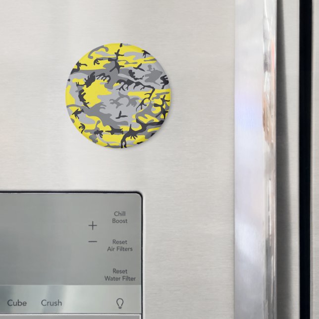 Gult- och Grått-kamouflage, militär, armé Magnet (In Situ (Fridge))