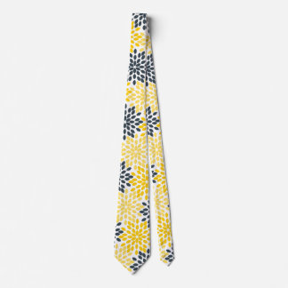 Gult och Grått-kolmodern Blommigt Slips
