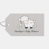 Gult och Grått Lamb Baby Shower-favoriter