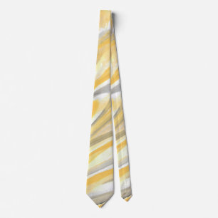 gult och Grått Petals Abstrakt Neck Tie Slips