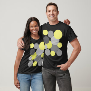 Gult och Grått Polka dots T Shirt