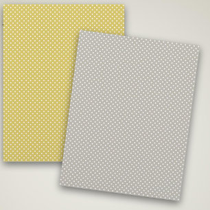 Gult och Grått Vit Polka dots Skrapbok Papper