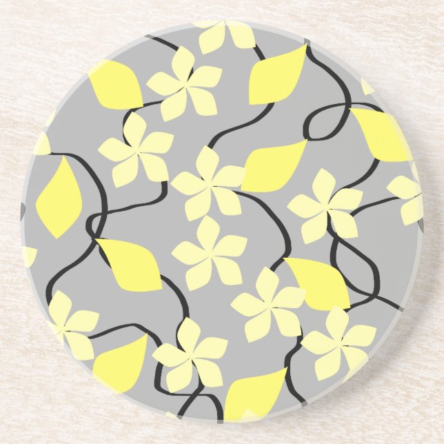 Gult- och gråttblommor. Blom- modell Underlägg Sandsten (Framsidan)