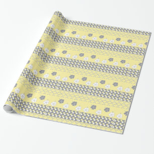Gult- och gråttdesign presentpapper