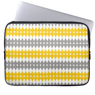 Gult- och gråttrevan tappar mönsterlaptop sleeve