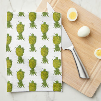 Gult och Grönt Ananaskönsceller för ananas Kökshandduk