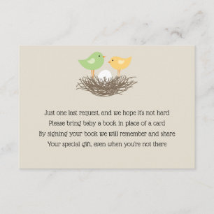Gult och Grönt Baby Birds Nest Insert Tilläggskort