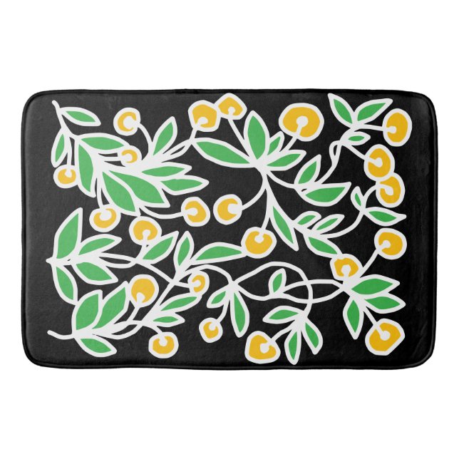 Gult och grönt badrumsmatta (Framsidan)