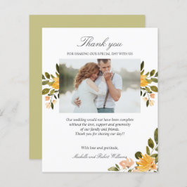 Gult och grönt blommigt Bröllop Photo TACK