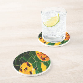 Gult och Grönt Blommmosaik Underlägg