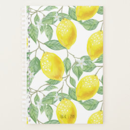 Gult och Grönt Bold Lemon Träd Mönster