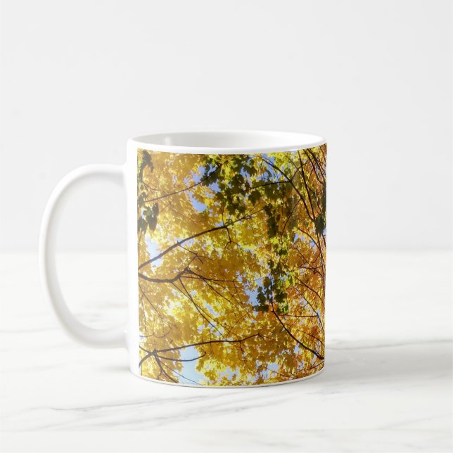 Gult och Grönt Fall Foliage Kaffemugg (Vänster)