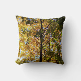 Gult och Grönt Fall Foliage Kudde