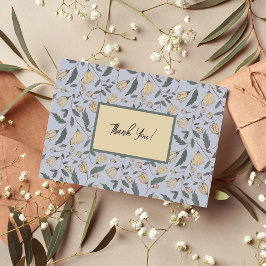 Gult och Grönt för klassisk design i Botaniska Mön Tack Kort