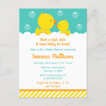 Gult och Grönt för Rubber Ducky Baby Shower