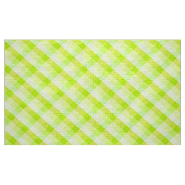 Gult och grönt i mönster tyg (Fat Quarter)