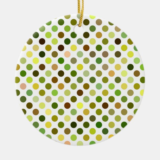 Gult och Grönt Julgransprydnad Keramik (Framsidan)
