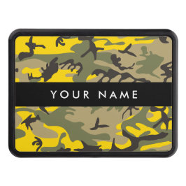 Gult- och Grönt-kamouflage Ditt namn anpassar Dragkroksskydd