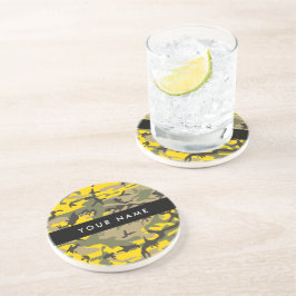 Gult- och Grönt-kamouflage Ditt namn anpassar Underlägg