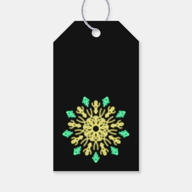 Gult och grönt, nyblomma presentetikett (Framsidan)