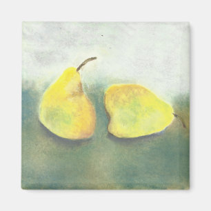 Gult och Grönt Pears Magnet