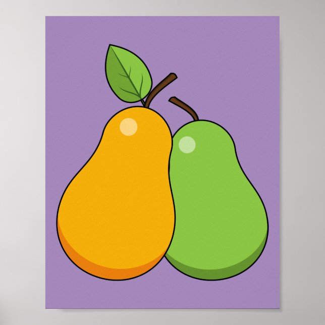 Gult och Grönt Pears Poster (Framsidan)