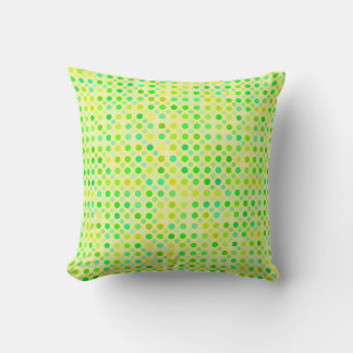 gult och grönt polka dots kudde