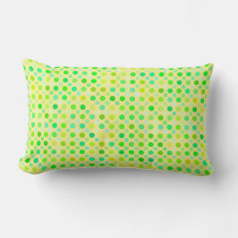 gult och grönt polka dots lumbarkudde