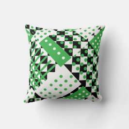 Gult och grönt, punktstödraster kudde