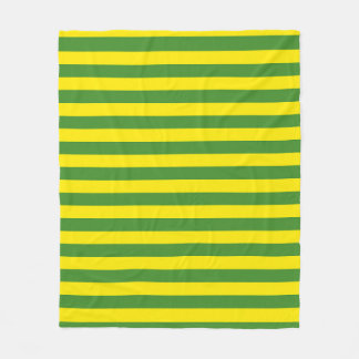 Gult och Grönt Rand Fleecefilt