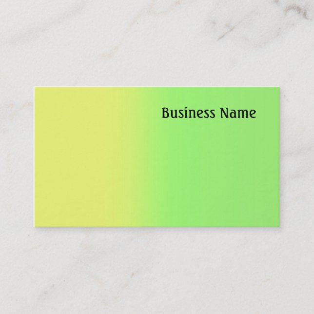 Gult och grönt visitkort (Framsida)