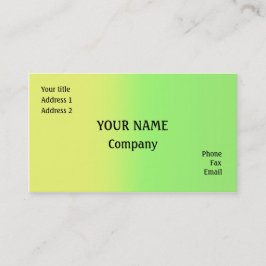Gult och grönt visitkort