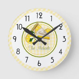 Gult och gröntrandar och kontroller rund klocka