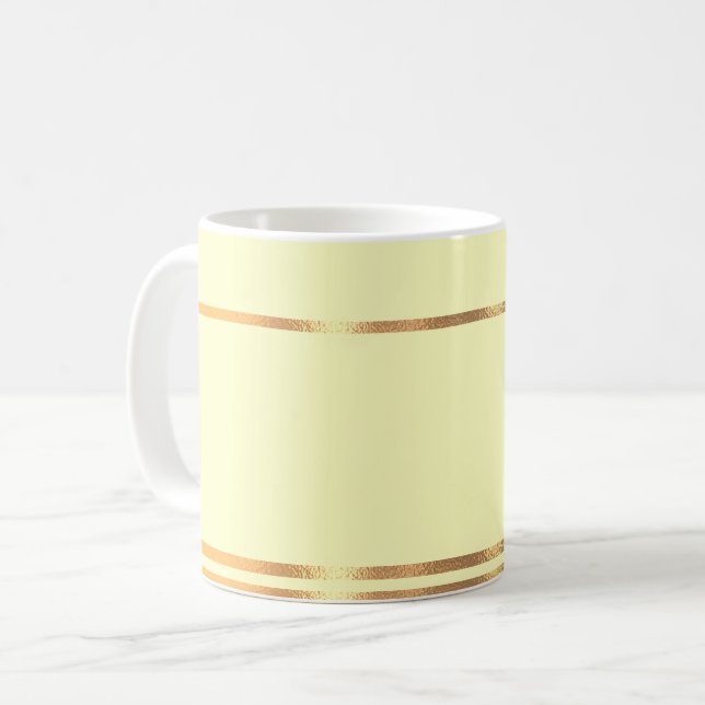 Gult och Guld-kaffe Mugg (Framsida vänster)
