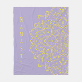 Gult och Lavender Mandala Fleece Blanket