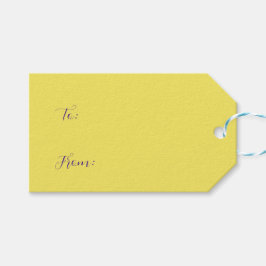 gult och lila av personlig presentetikett