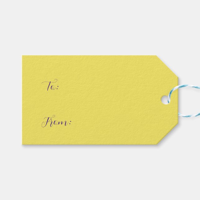 gult och lila av personlig presentetikett (Framsidan (Horisontell))
