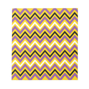 Gult och Lila Chevron Mönster Anteckningsblock