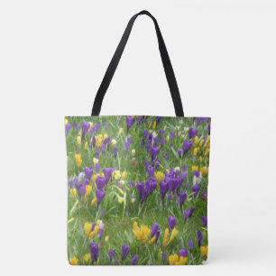 Gult och Lila Crocuses Tote Bag Tygkasse