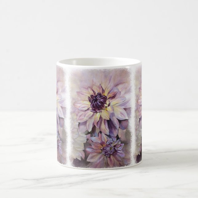GULT OCH LILA DAHLIAS CLASSIC MUGG (Center)